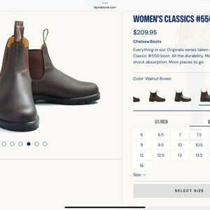 Women’s Blundstone Chelsea Boots - Walnut Brown-Size US Women’s 8; AUS/UK 5